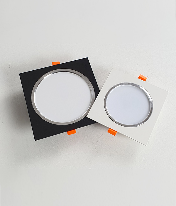 비오스 LED 천정 사각매입등 (타공 75 3인치 5W, 타공 100 4인치 9W)